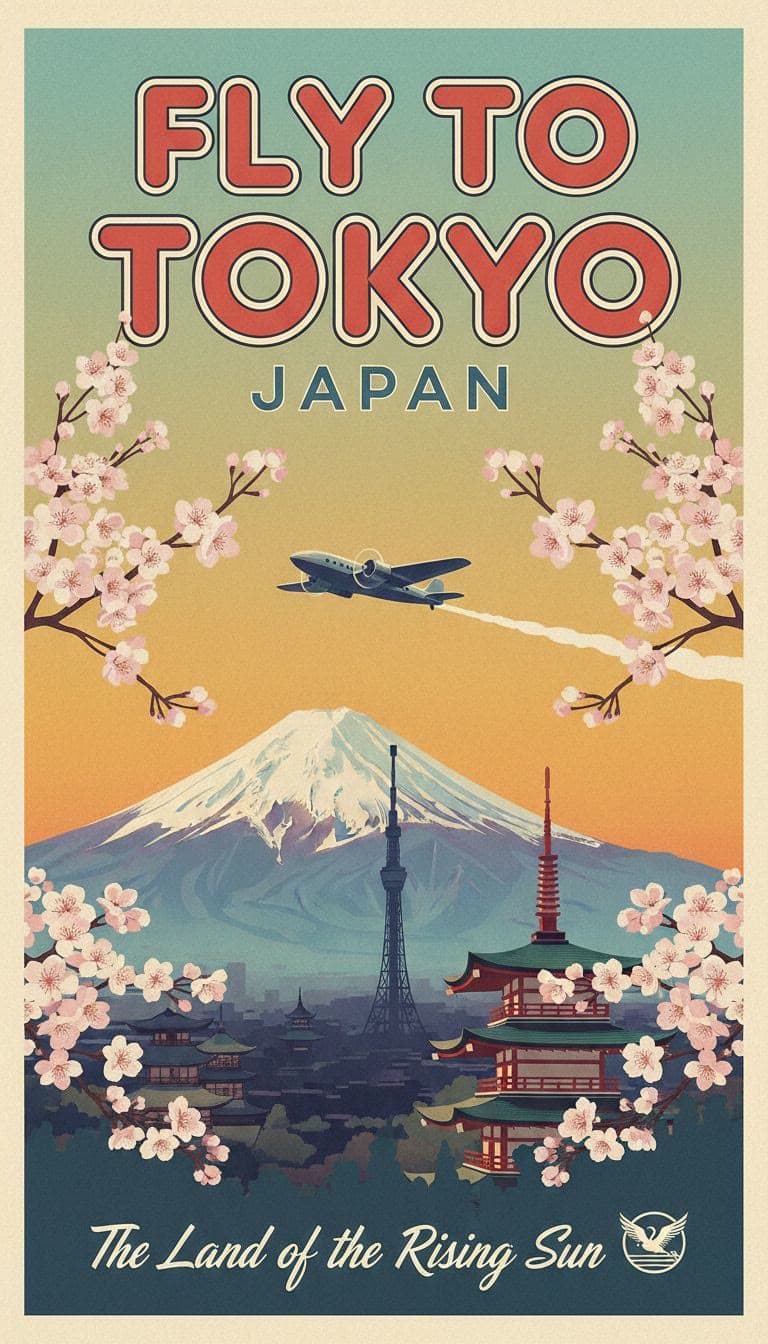 Retro sayohat plakati