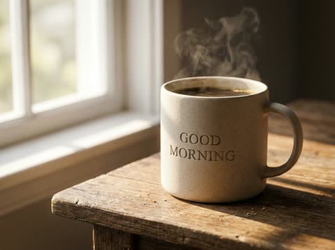 «GOOD MORNING» yozuvli krujka