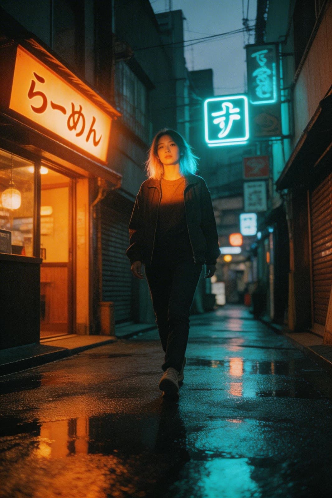 Neon shahar portreti